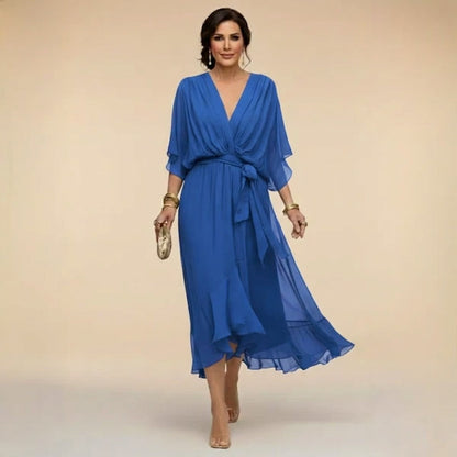 SilkAmour™ Chiffon Dress — Feel Weightless and Unstoppable in Every Curve
