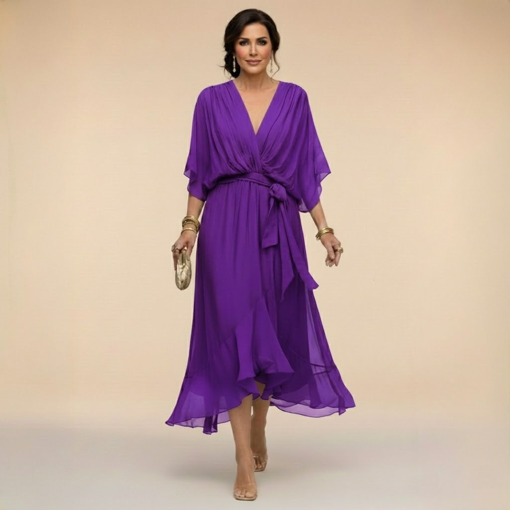 SilkAmour™ Chiffon Dress — Feel Weightless and Unstoppable in Every Curve