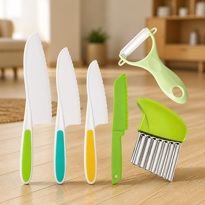 Kids Kitchen Playset Montessori-Inspired Safe Cutting Tools