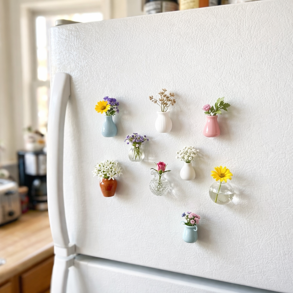 Florisoul™ Mini Ceramic Vase Magnets — Bring Every Surface to Life with Elegant Strength and Style