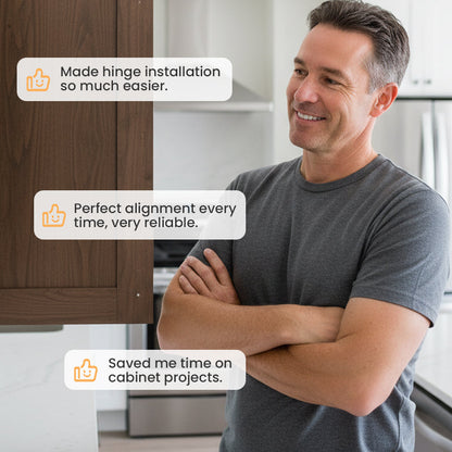 MagnaFit™ Precision Hinge Jig — Snap Perfect Cabinet Doors and Ditch Frustration Forever
