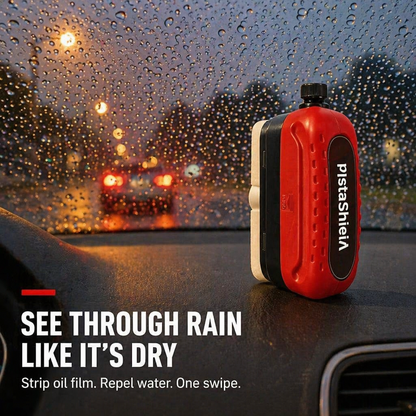 VistaShield™ — Strip Oil Film & Repel Rain From Your Windshield in One Swipe