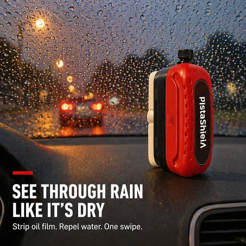 VistaShield™ — Strip Oil Film & Repel Rain From Your Windshield in One Swipe