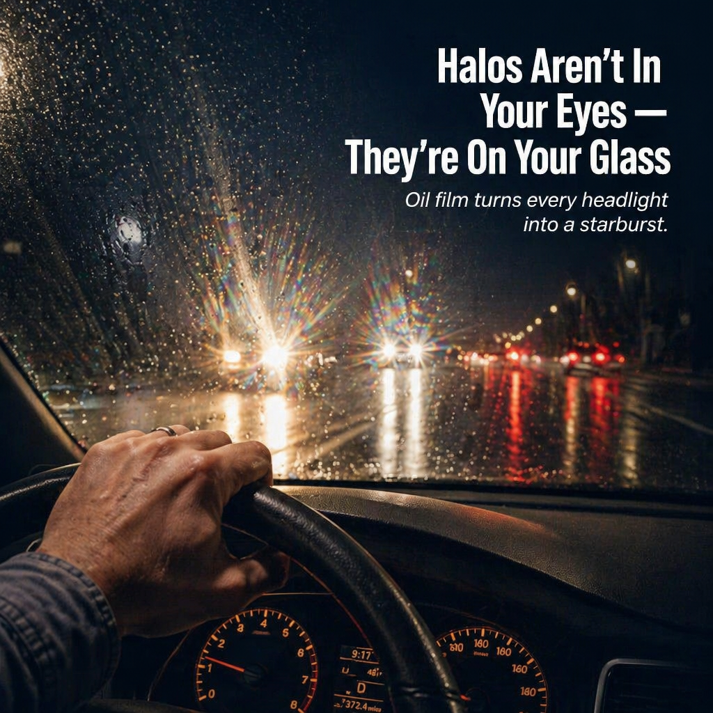 VistaShield™ — Strip Oil Film & Repel Rain From Your Windshield in One Swipe