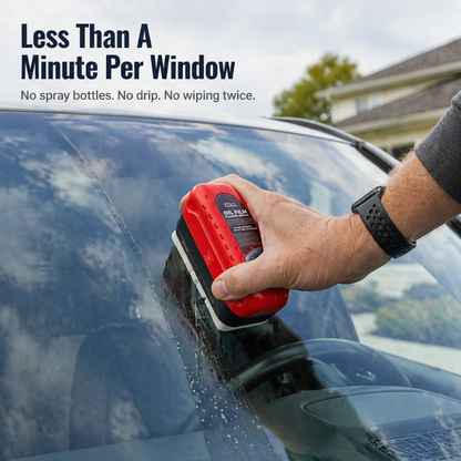 VistaShield™ — Strip Oil Film & Repel Rain From Your Windshield in One Swipe