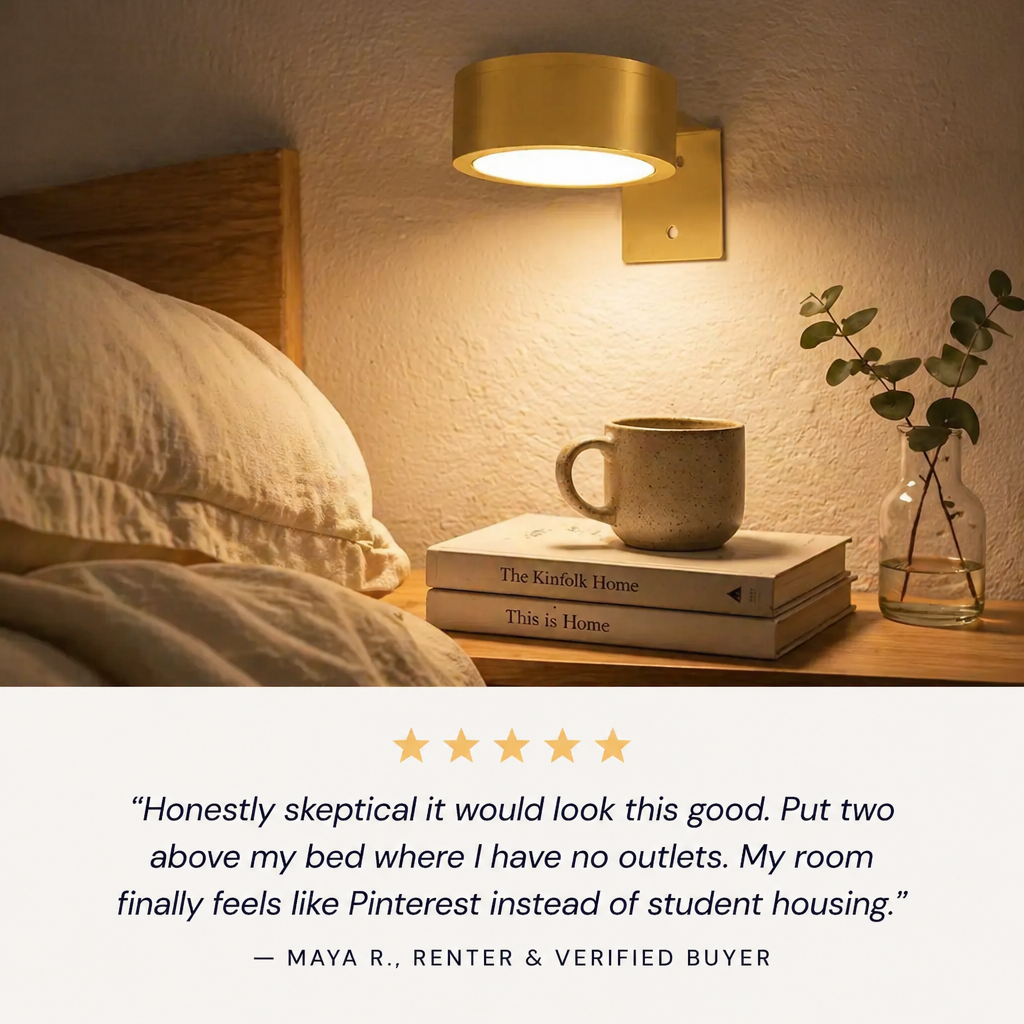 RadiAura™ — Light Up Dead Corners Without Outlets, Cords, or Electricians