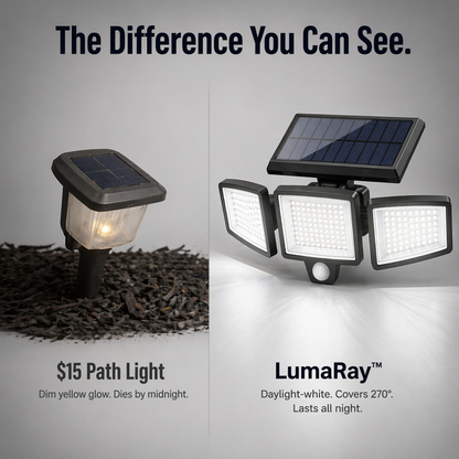 LumaRay™ — Illuminate Every Shadowy Spot With 270° of Solar Motion-Activated Light