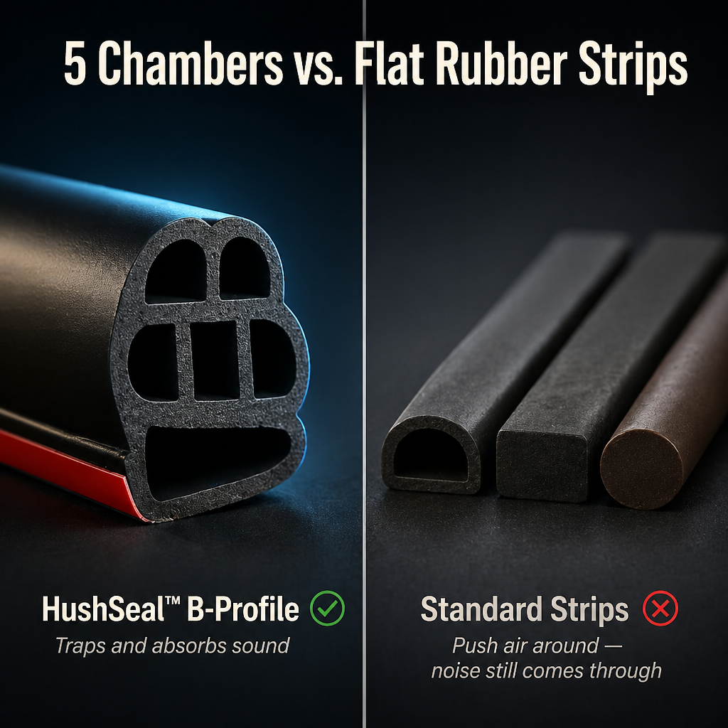 HushSeal™ — Silence Road Noise, Block Dust, Stop Wind in Every Drive