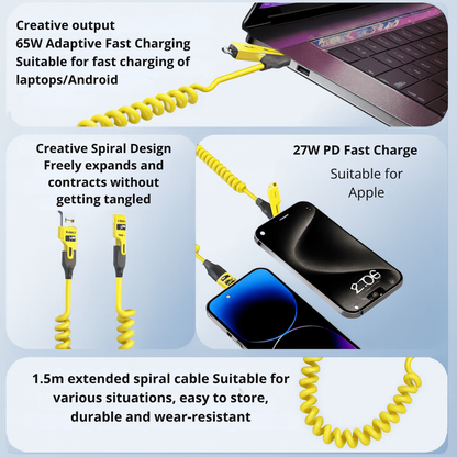 PulseWave Stretch™ — Command Your Power with Lightning-Fast, Tangle-Free Charging Freedom