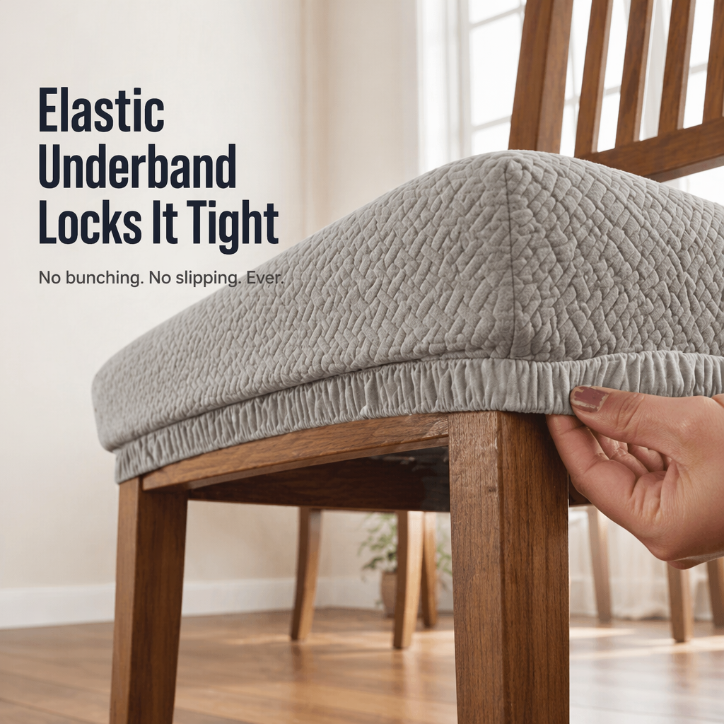 SlipGuard™ Jacquard Chair Covers — Protect Each Chair from Spills, Stains & Sticky Hands