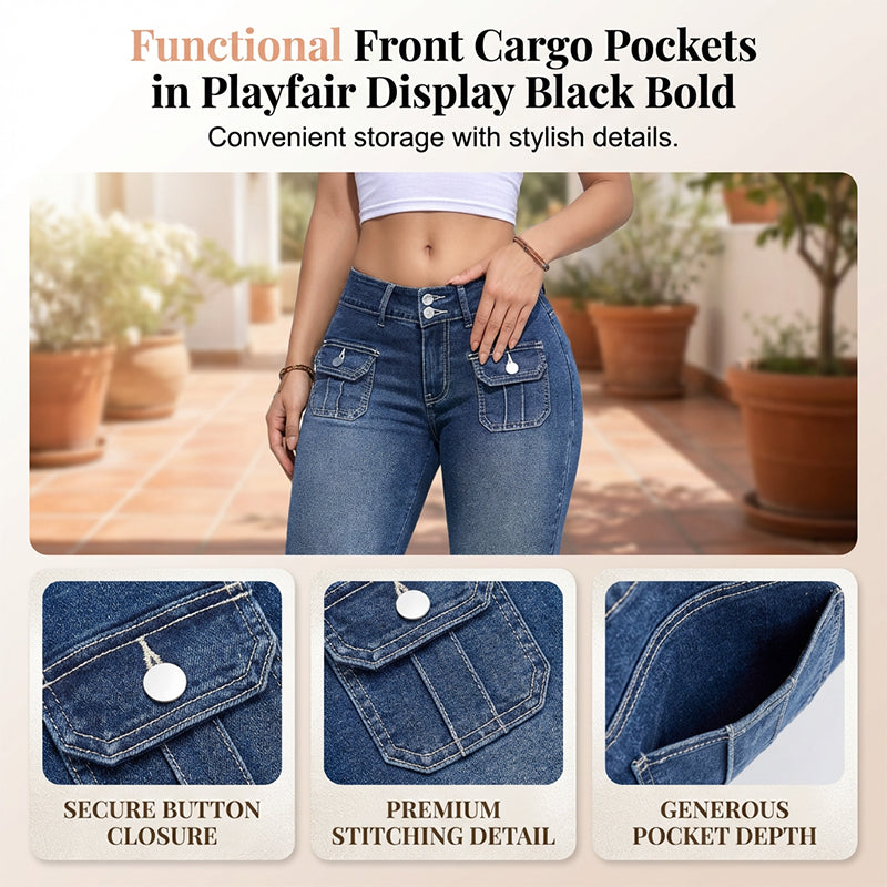 LibraSkin™ – Curve-Sculpting Stretch Denim Capris with Mid-Rise Waist