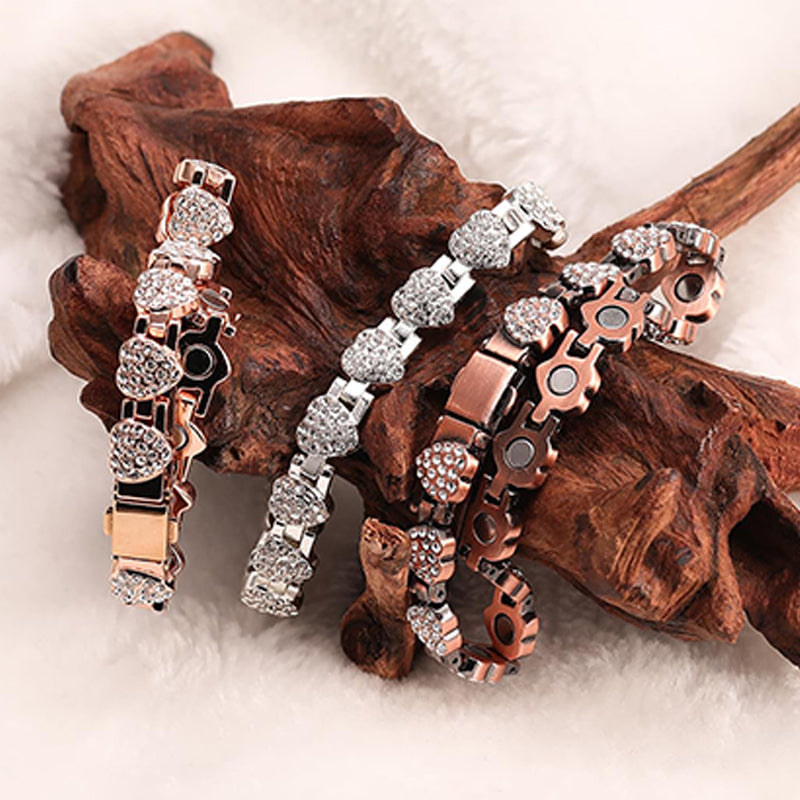 RadiancePulse™ — Ease Stiff Hands in Heart-Link Magnetic Copper You'll Actually Wear