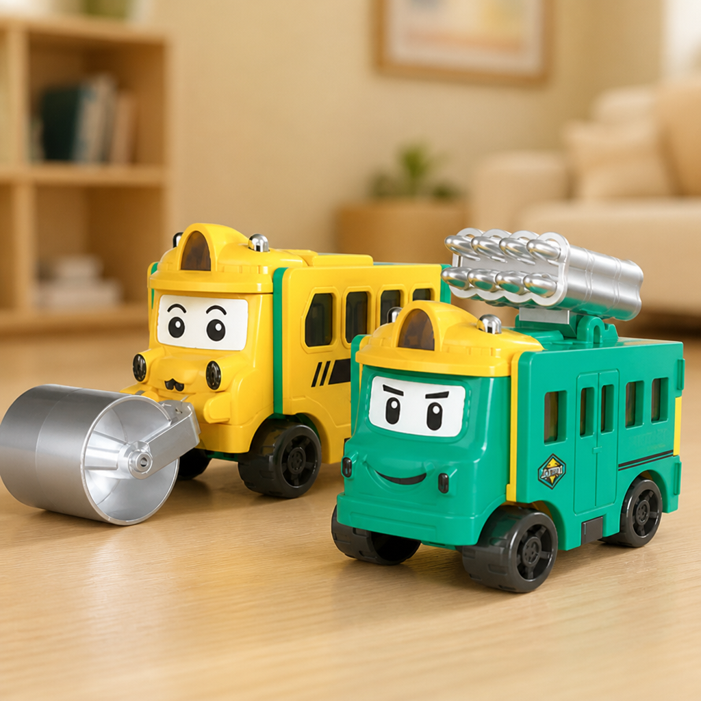 Transforming Toy Car 2-in-1 One-Hand Operation Child-Safe Plastic