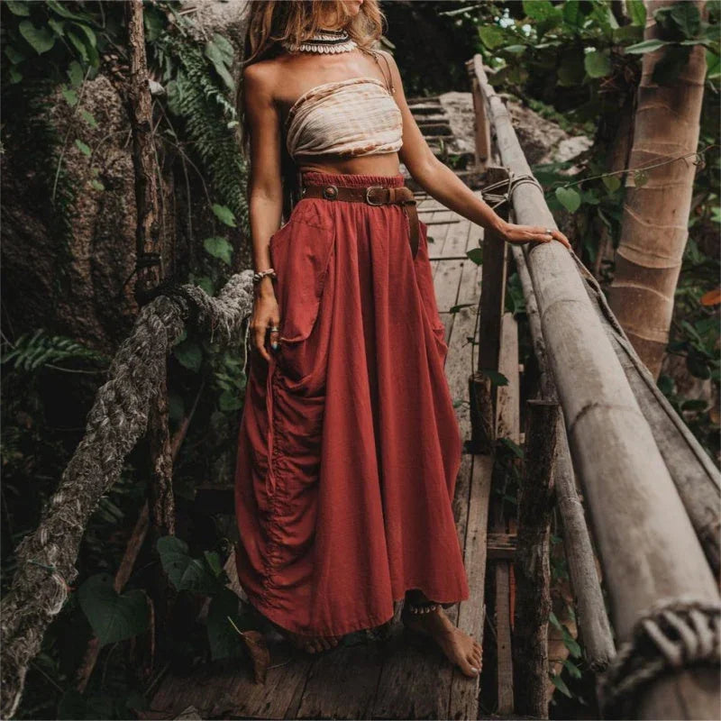 VestaFlow™ Maxi Skirt — Effortless Freedom and Style That Moves With You