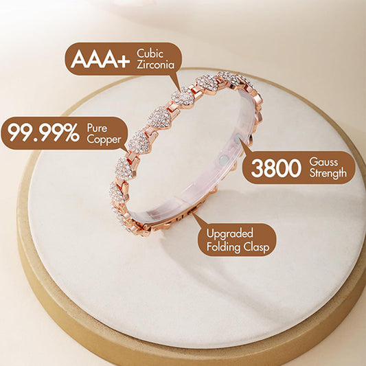 RadiancePulse™ — Ease Stiff Hands in Heart-Link Magnetic Copper You'll Actually Wear