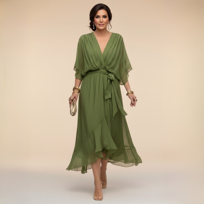 SilkAmour™ Chiffon Dress — Feel Weightless and Unstoppable in Every Curve