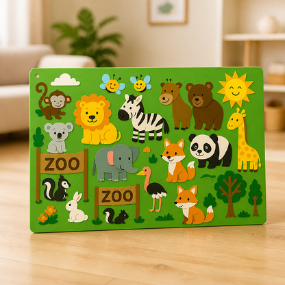 Kids Felt Board Reusable Stickers 75 x 103 Cm