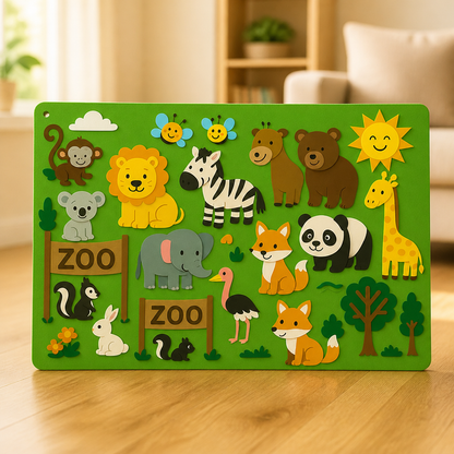 Kids Felt Board Reusable Stickers Screen-Free