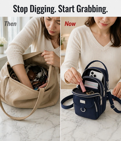 TrailBlaze™ — Carry Phone, Cards & Keys Hands-Free in One Mini Crossbody