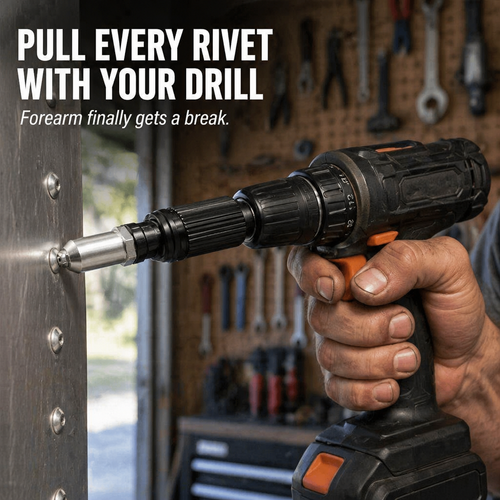 PowerGrip™ — Pull 120 Rivets Without a Single Hand Cramp