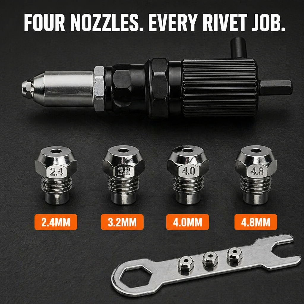 PowerGrip™ — Pull 120 Rivets Without a Single Hand Cramp