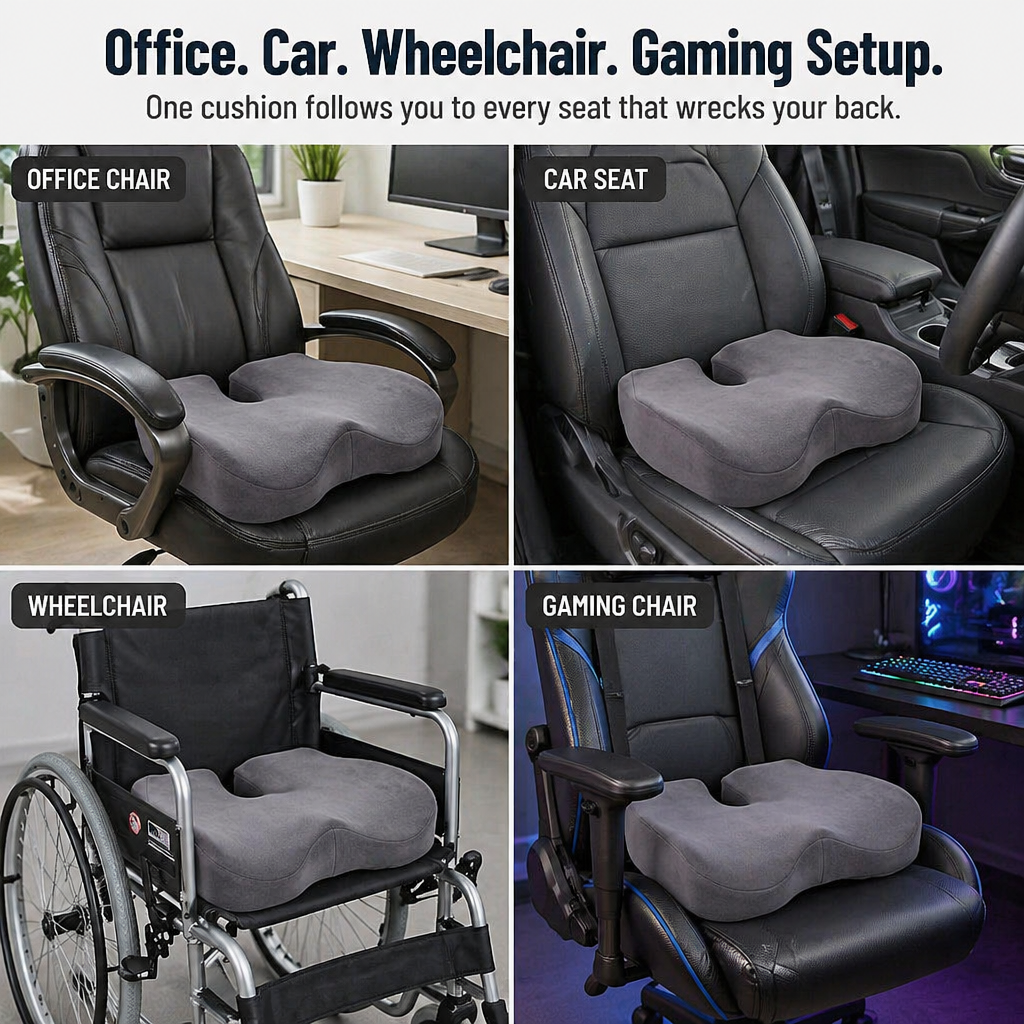 SpineCushion™ — Suspend Your Tailbone and End the All-Day Sitting Ache