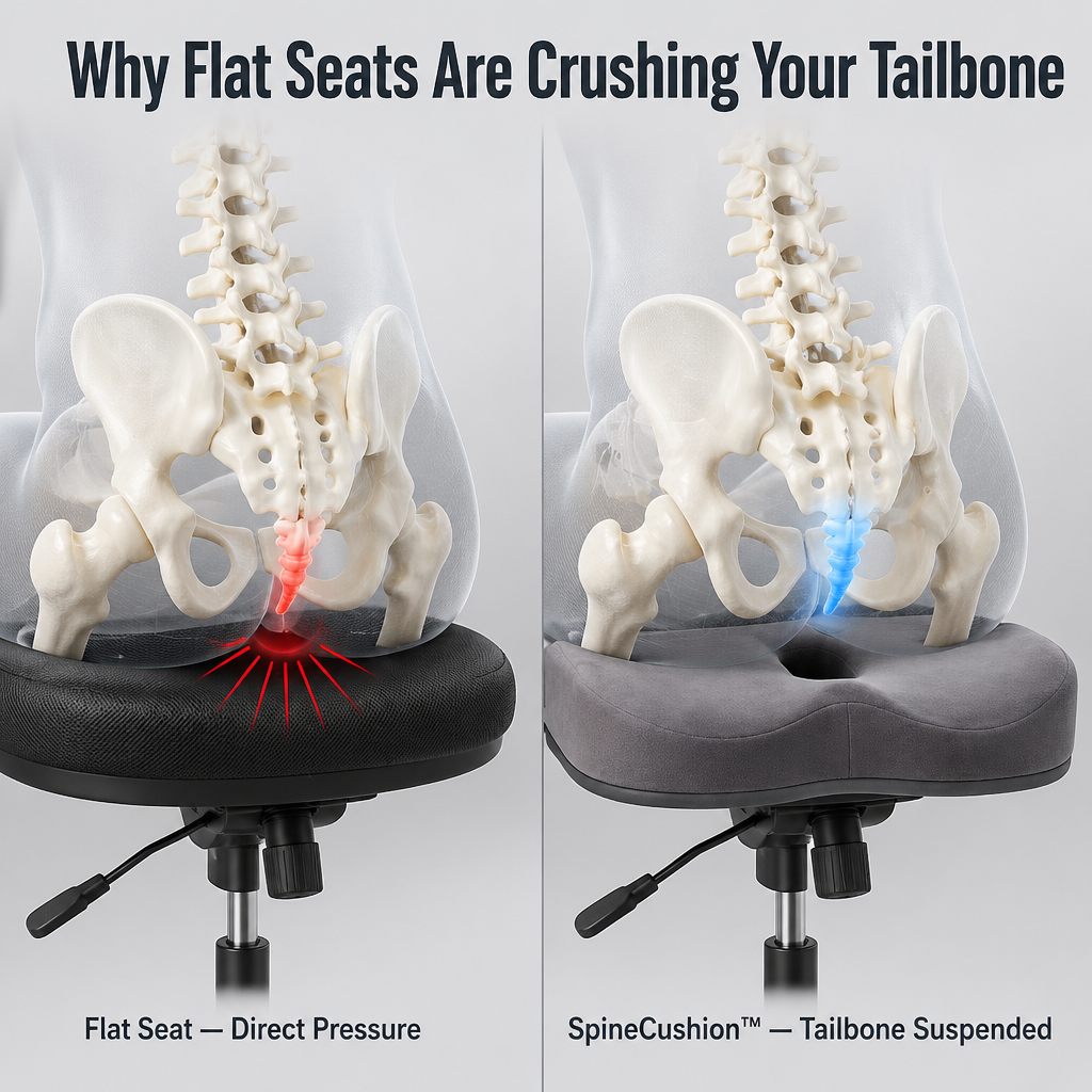 SpineCushion™ — Suspend Your Tailbone and End the All-Day Sitting Ache