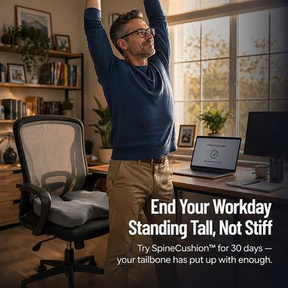 SpineCushion™ — Suspend Your Tailbone and End the All-Day Sitting Ache