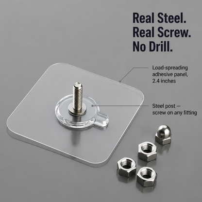StickSure™ InvisibleHook — Mount Shelves, Racks & Heavy Gear Without a Single Drill Hole