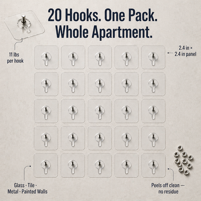 StickSure™ InvisibleHook — Mount Shelves, Racks & Heavy Gear Without a Single Drill Hole