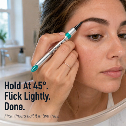 BrowAura™ — Stroke On Hair-Like Brows That Survive Sweat, Rain & 36-Hour Days