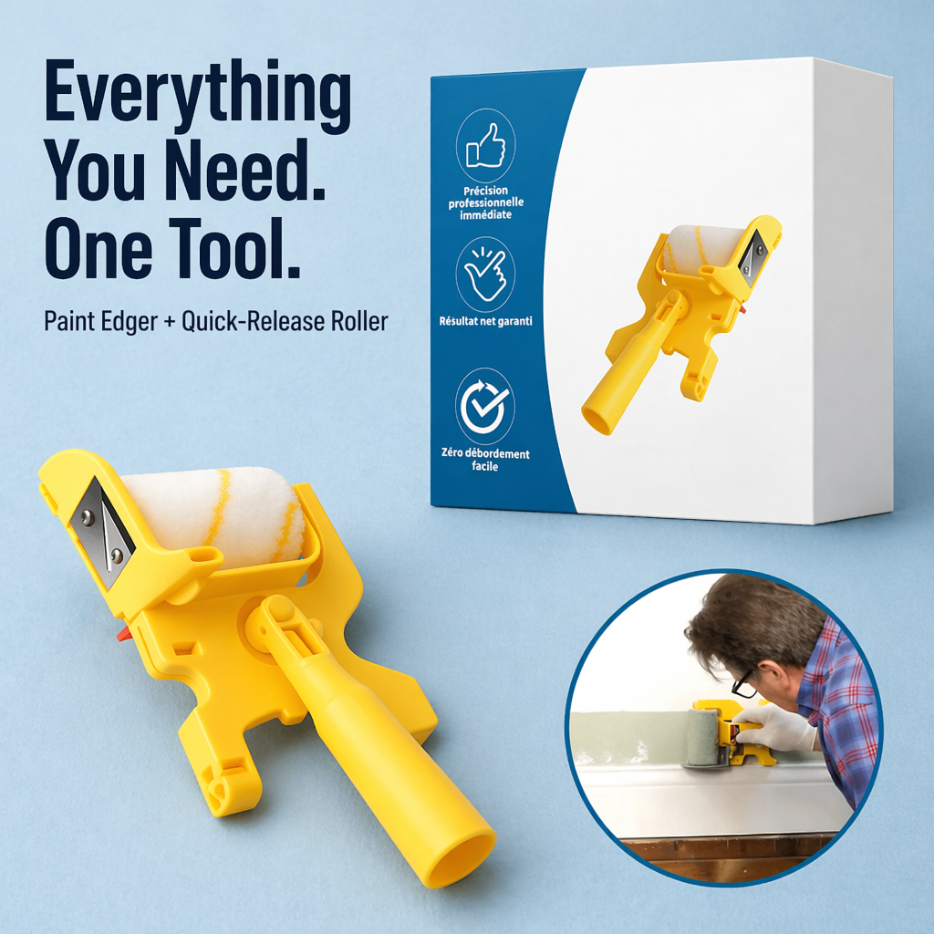 FluxEdge™ Paint Edger — Achieve Crisp Lines Without Tape, Drips, or Fix-Ups