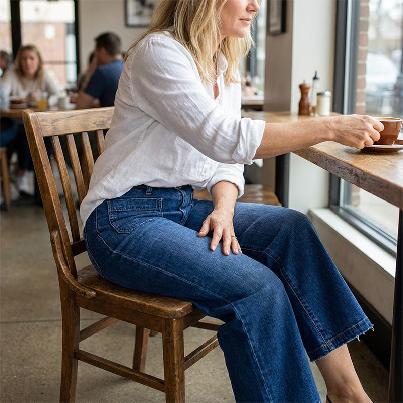 HaloStride™ — Own Your Confidence with Jeans That Embrace Your Curves and Freedom