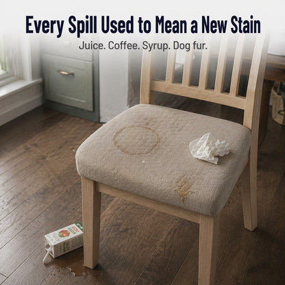 SlipGuard™ Jacquard Chair Covers — Protect Each Chair from Spills, Stains & Sticky Hands