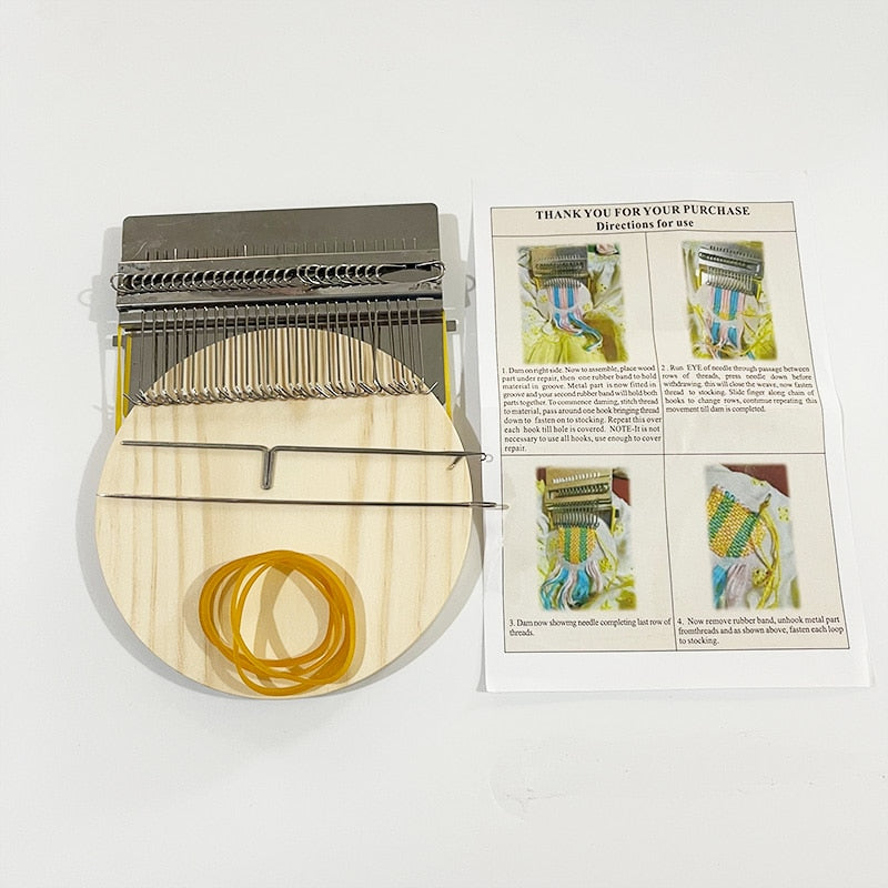 ThreadCraft™ Mini Loom — Turn Every Tear into a Bold, Creative Statement Instantly