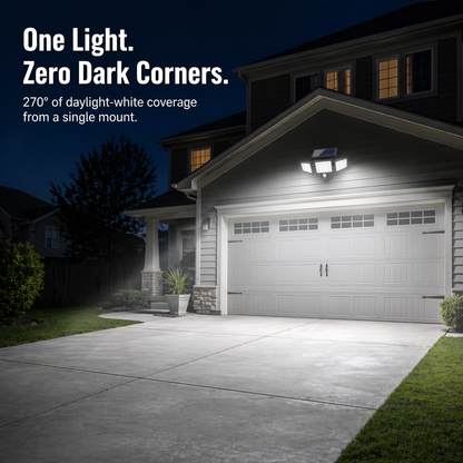 LumaRay™ — Illuminate Every Shadowy Spot With 270° of Solar Motion-Activated Light