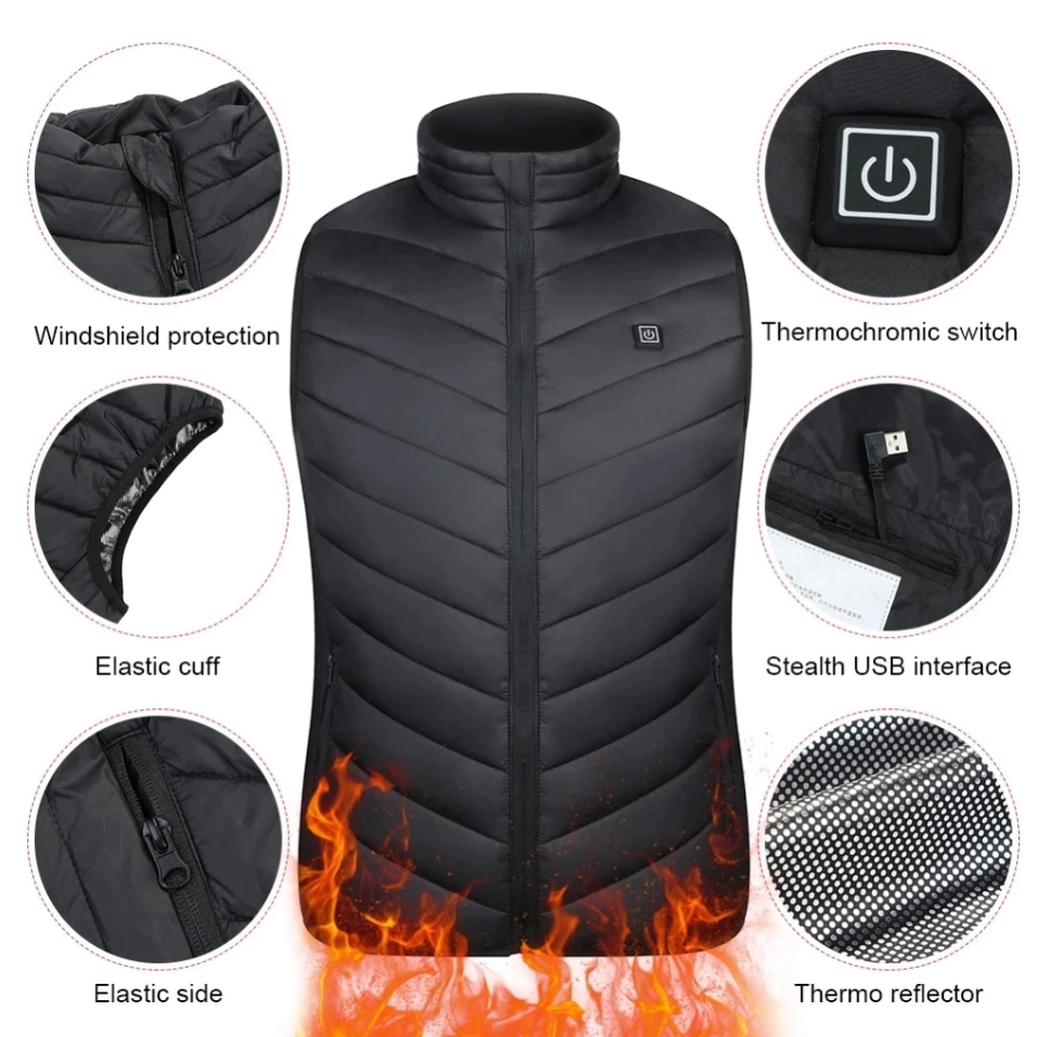 BlazeCore™ Heated Vest — Unleash All-Day Warmth and Energy Against Winter’s Chill