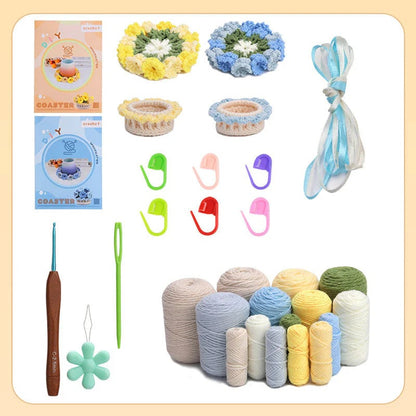 VivaPetal™ Crochet Coaster Kit — Craft Vibrant Blooms That Spark Joy and Cozy Every Table