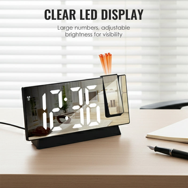 VividPulse™ Projection Alarm Clock — See Every Moment Clearly and Wake Up in Total Control