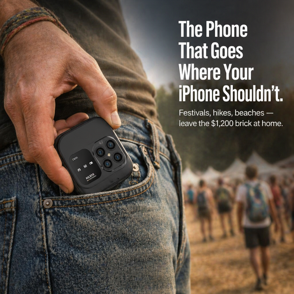 VersaFlect™ Mini Flip Phone — Pocket-Sized Power That Lasts Two Full Days