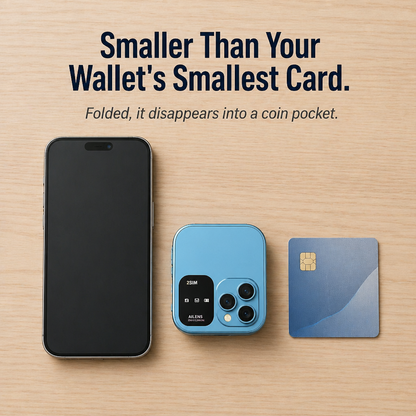 VersaFlect™ Mini Flip Phone — Pocket-Sized Power That Lasts Two Full Days