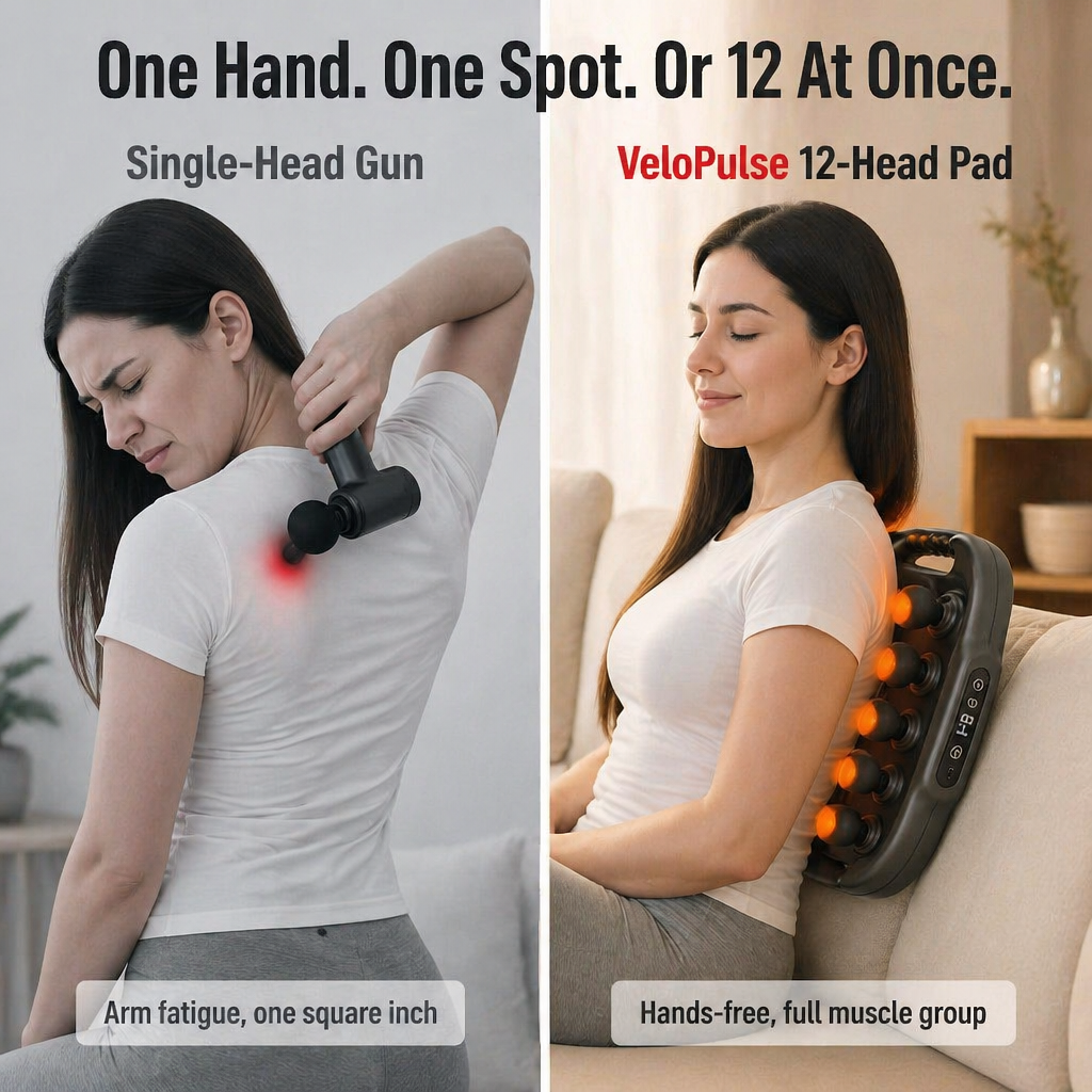 VeloPulse™ — Melt Knots Hands-Free With 12 Vibrating Pressure Points