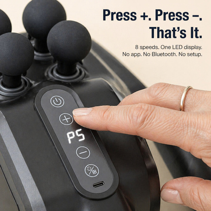VeloPulse™ — Melt Knots Hands-Free With 12 Vibrating Pressure Points