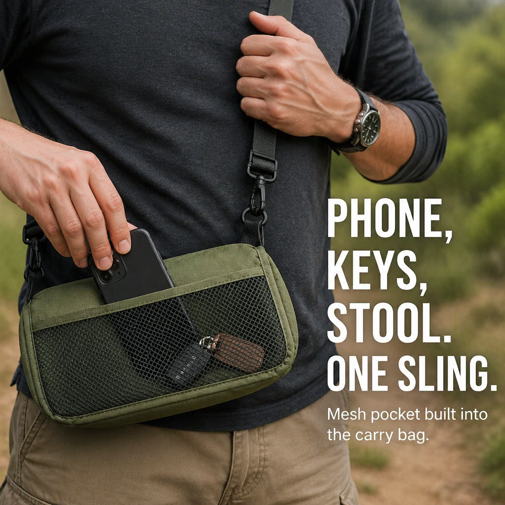 TitanRest™ — Sling Your Stool, Free Your Hands, Sit Anywhere Outdoors