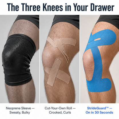 StrideGuard™ — Steady a Sore Knee in 30 Seconds, No Scissors Needed