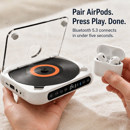 VibeStream™ — Pocket Your CDs, Pair Bluetooth Headphones, Skip the Algorithm