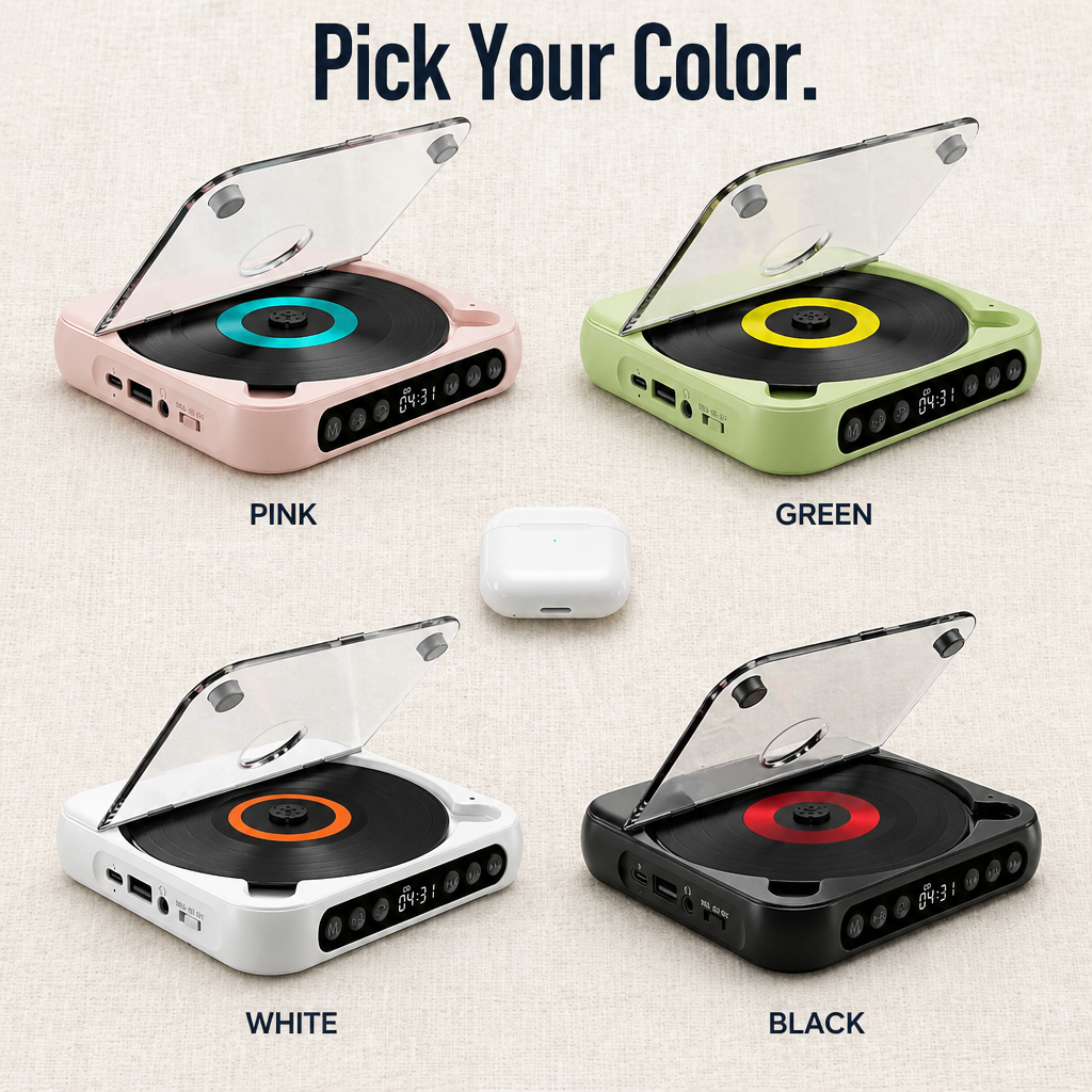 VibeStream™ — Pocket Your CDs, Pair Bluetooth Headphones, Skip the Algorithm
