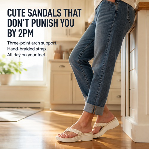 StrideEase™ — End the 2pm Foot Ache With Cushioned Arch-Support Wedges