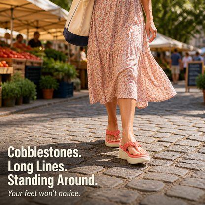 StrideEase™ — End the 2pm Foot Ache With Cushioned Arch-Support Wedges