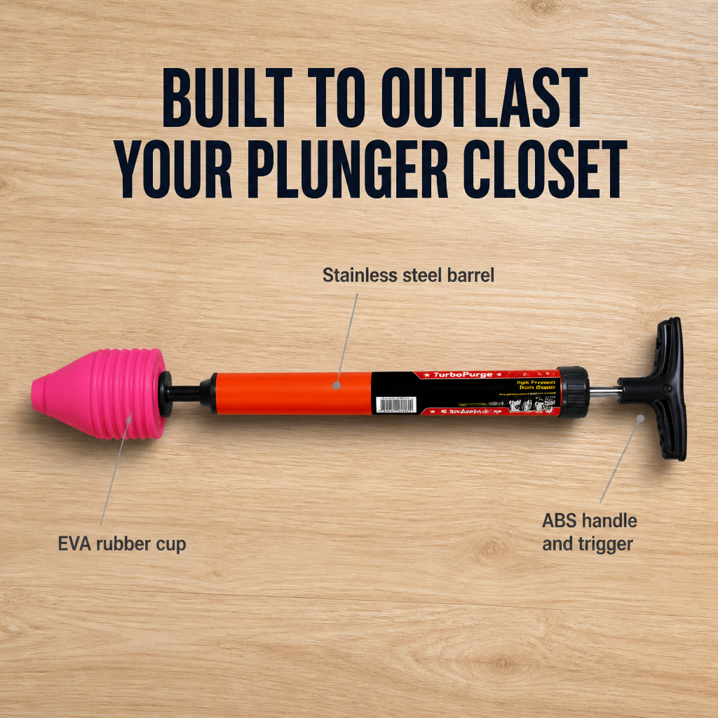 TurboPurge™ — Clear Stubborn Clogs in Seconds Without Calling a Plumber